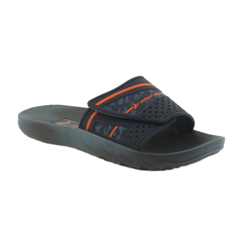 Chaussons homme loisir Rider 82500 bleu marine orange 1