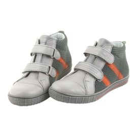 Ren But Chaussures rhin garçons avec velcro 4275 popiel / orange gris 4