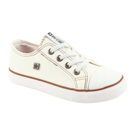 Les baskets pour enfants Big Star à égalité 374085 White blanc 1
