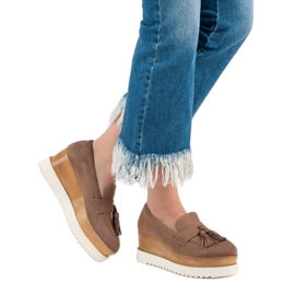 Corina Mocassins compensés marron brun 1