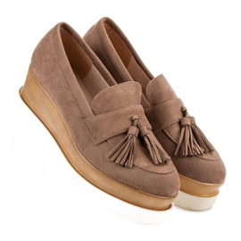 Corina Mocassins compensés marron brun 2