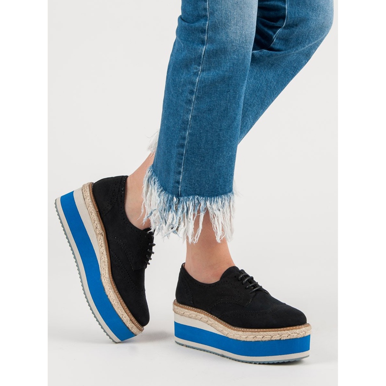 Corina Chaussures compensées à la mode le noir 1