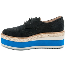 Corina Chaussures compensées à la mode le noir 3