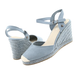 Big Star sandales espadrilles 274A170 bleu brun 4