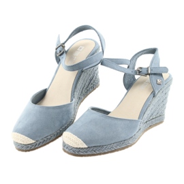 Big Star sandales espadrilles 274A170 bleu brun 3