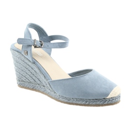 Big Star sandales espadrilles 274A170 bleu brun 1