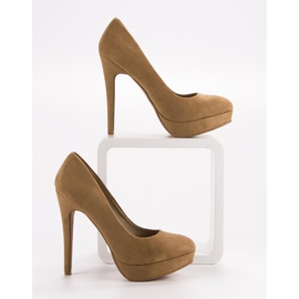 Corina Talons en daim sur la plate-forme brun 2