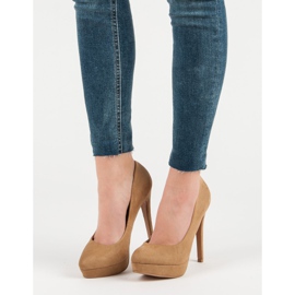 Corina Talons en daim sur la plate-forme brun 6