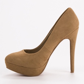 Corina Talons en daim sur la plate-forme brun 4