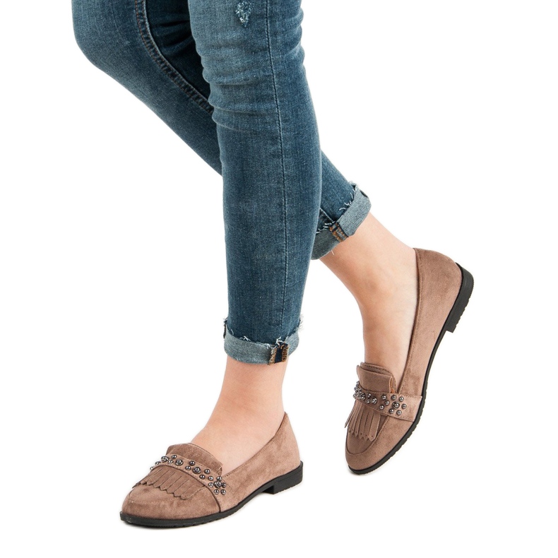 Laura Mode Mocassins Beiges Avec Strass 2 Laura Mode Mocassins Beiges Avec Strass 2