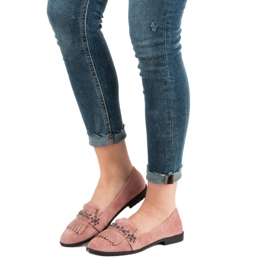 Laura Mode Mocassins Poudrés Avec Strass rose 2 Laura Mode Mocassins Poudrés Avec Strass rose 2