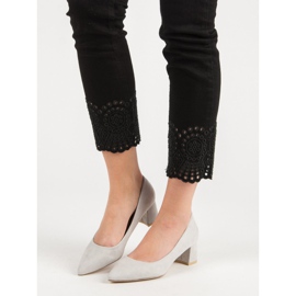 Diamantique Escarpins gris élégants 1