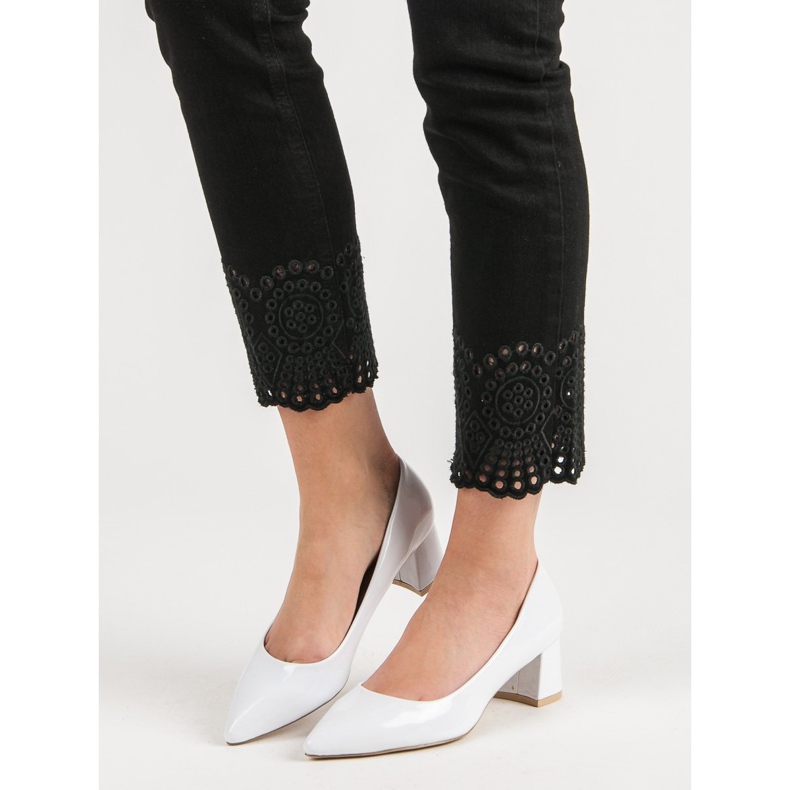 Diamantique Escarpins blancs élégants blanche 1