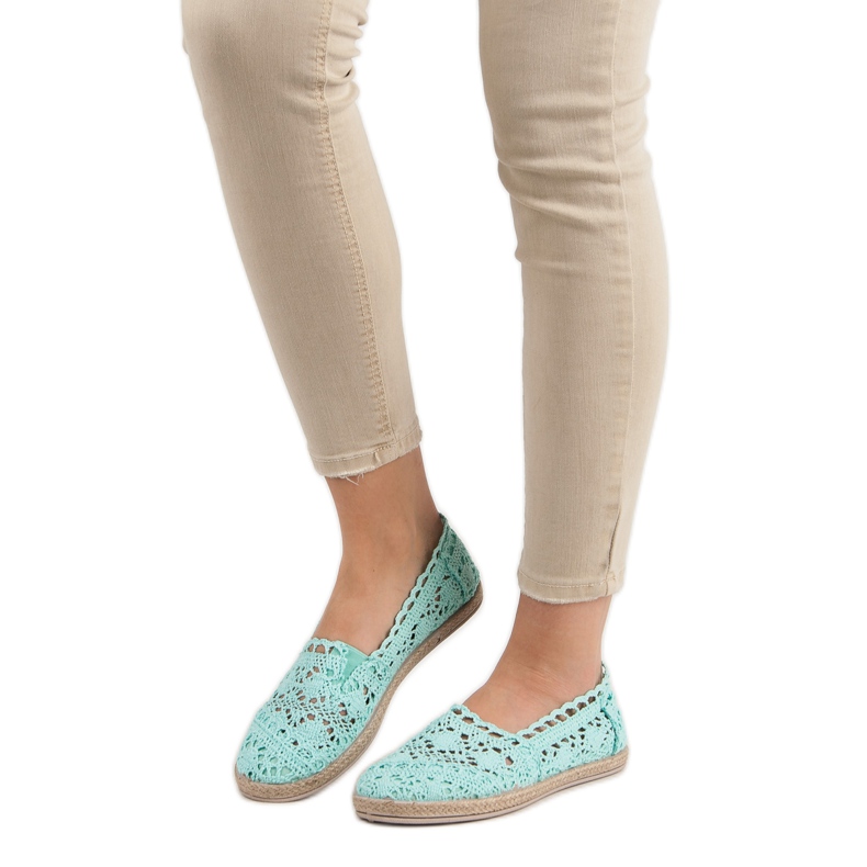 Sweet Shoes Espadrilles Menthe Dentelle vert 1 Sweet Shoes Espadrilles Menthe Dentelle vert 1