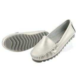 Mocassins en cuir argenté Filippo 130 gris 4