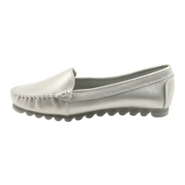 Mocassins en cuir argenté Filippo 130 gris 2