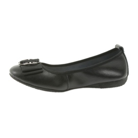 Ballerines en cuir pour femmes avec un nœud Filippo 633 le noir 2