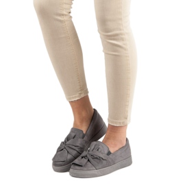 McKey Baskets à enfiler en daim gris 1