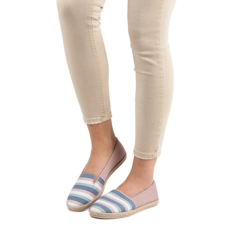 Sweet Shoes Slipons rayés multicolore rose 1