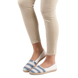 Sweet Shoes Slipons rayés blanche bleu multicolore 2