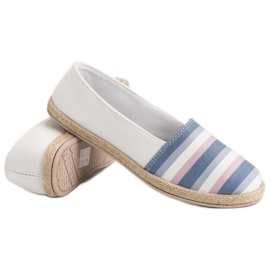 Sweet Shoes Slipons rayés blanche bleu multicolore 1