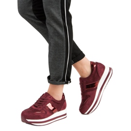 Bestelle Baskets bordeaux à la mode multicolore rouge 3