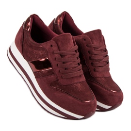 Bestelle Baskets bordeaux à la mode multicolore rouge 1