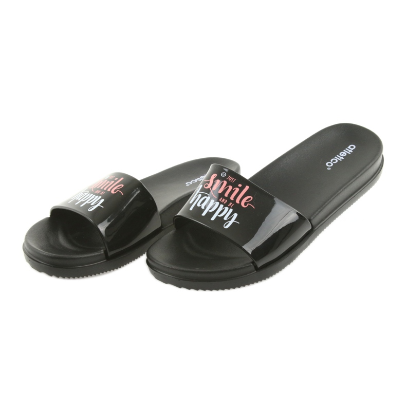 Chaussons femme Happy Atletico noirs 4