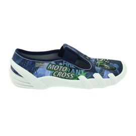 Chaussures enfant Befado 290Y170 blanche bleu 2
