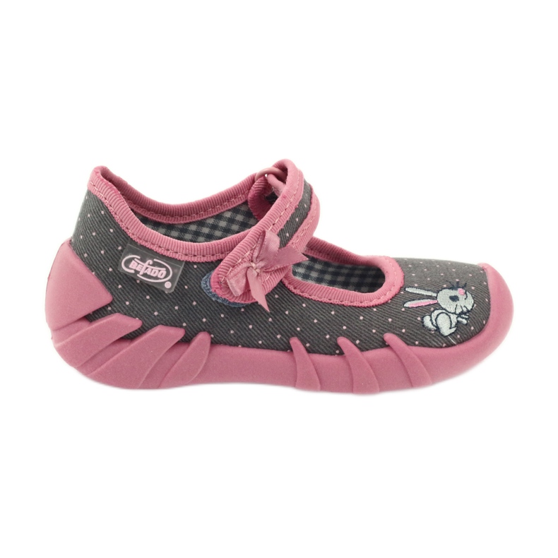 Befado chaussures pour enfants 109P168 gris rose 1