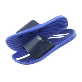 Chaussons homme Atletico bleu marine pour la piscine blanc 4