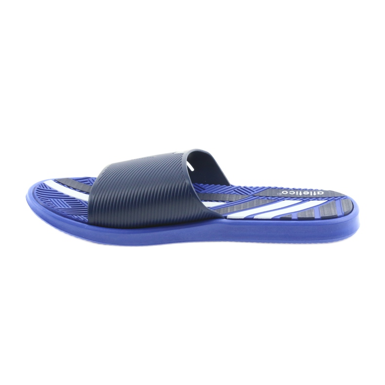 Chaussons homme Atletico bleu marine pour la piscine blanche 2