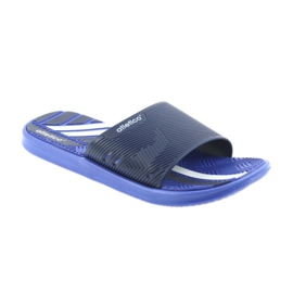 Chaussons homme Atletico bleu marine pour la piscine blanche 1