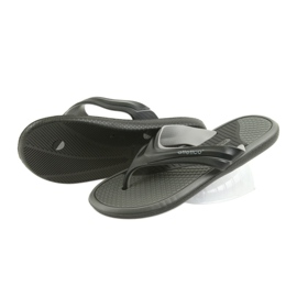 Tongs homme Atletico noires gris 3