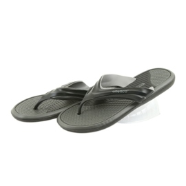 Tongs homme Atletico noires gris 2