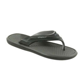 Tongs homme Atletico noires gris 1