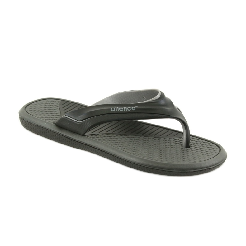 Tongs homme Atletico noires gris 1