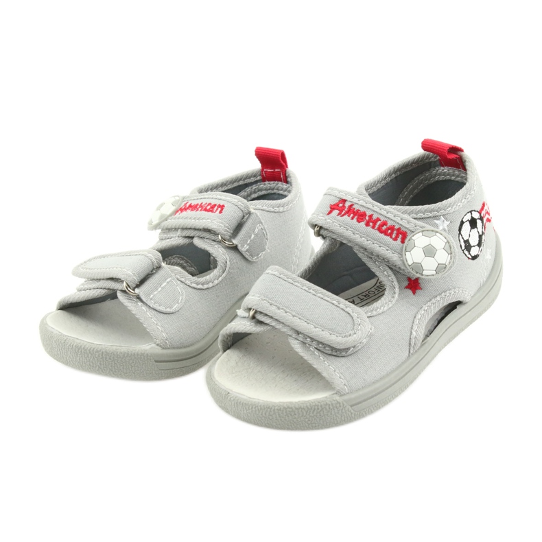 American Club Chaussures enfants pantoufles sandales garçons boule américaine 35/19 le noir rouge gris 4