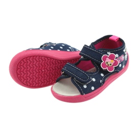 American Club Chaussures pour enfants, chaussons américains, semelle intérieure en cuir blanche rose bleu marin 4