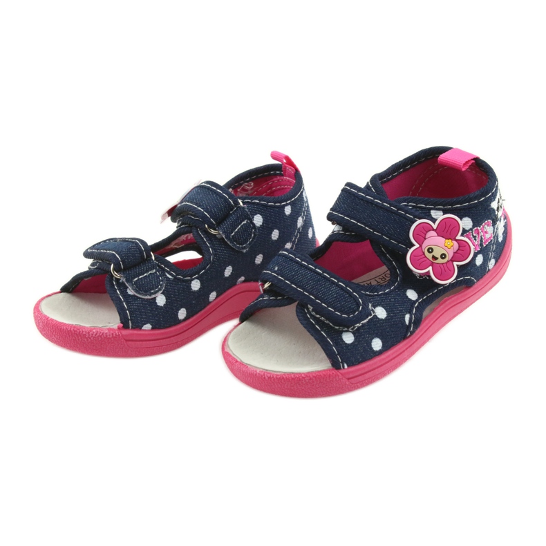 American Club Chaussures pour enfants, chaussons américains, semelle intérieure en cuir blanche rose bleu marin 3