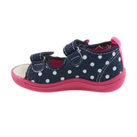 American Club Chaussures pour enfants, chaussons américains, semelle intérieure en cuir blanc rose bleu marine 2