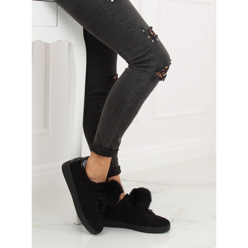 Baskets femme noires 68-95 Noir le noir 2