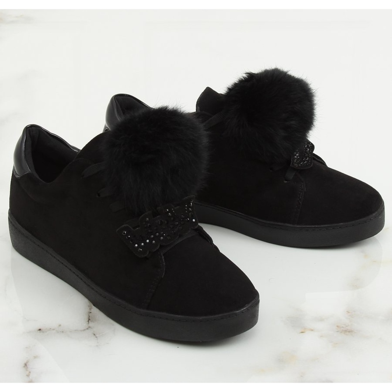 Baskets femme noires 68-95 Noir le noir 1