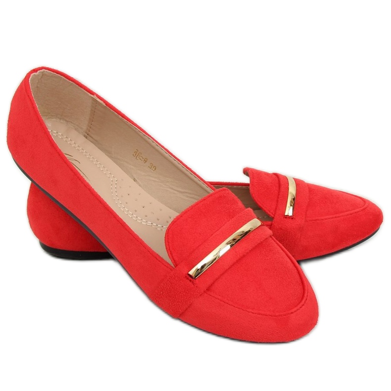 Mocassins femme rouge 3C-9 Rouge 1