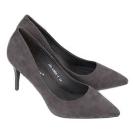 Escarpins gris daim gris 100-828ES-1 Gris 4