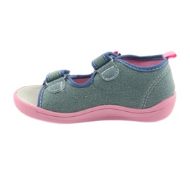 American Club Chaussures pour enfants chaussons sandales insert en cuir américain 37/19 bleu rose 2
