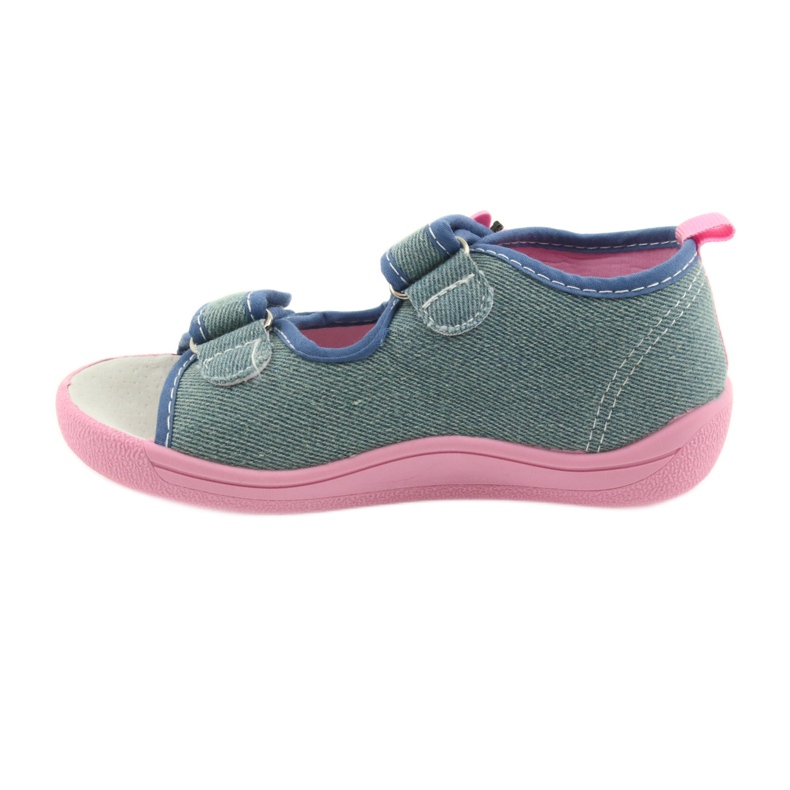 American Club Chaussures pour enfants chaussons sandales insert en cuir américain 37/19 bleu rose 2