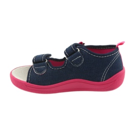 American Club Chaussures pour enfants chaussons sandales insert en cuir américain 37/19 bleu rose bleu marine 2