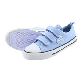 Baskets American Club bleu LH49 velcro blanche 4