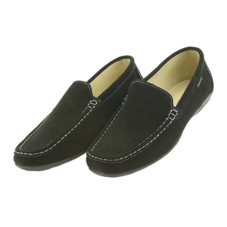 Mocassins chaussures en cuir pour hommes American Club 01/2019 le noir 3 Mocassins chaussures en cuir pour hommes American Club 01/2019 le noir 3